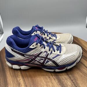Asics Gel-Cumulus 16 Shoes Womens 10 White Blue Purple Running Comfort Walking